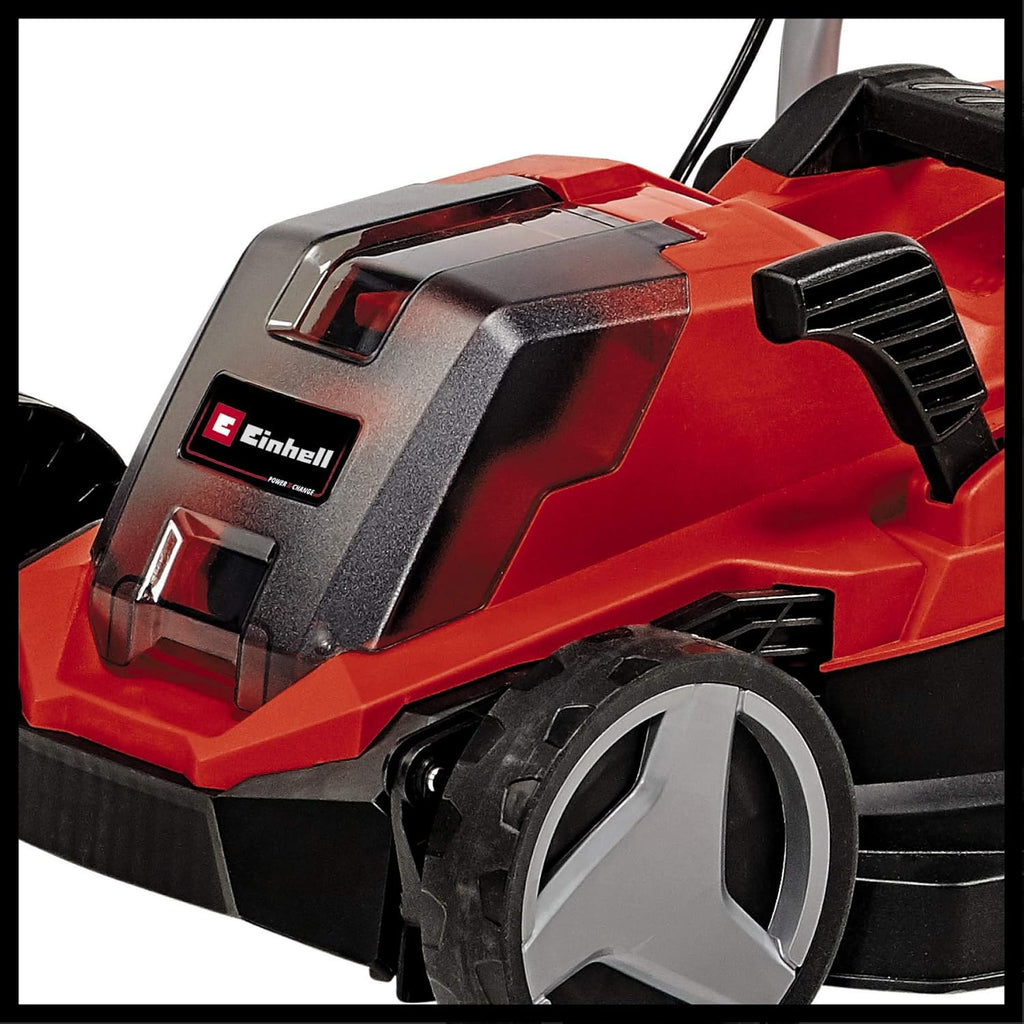 Einhell Accu-grasmaaier GE-CM 18/33 Li Kit Power X-Change (18 V, 33 cm maaibreedte, tot 200 m², borstelloos, 30L opvangzak, 25-65 mm maaihoogte, incl. 4,0 Ah accu + oplader)