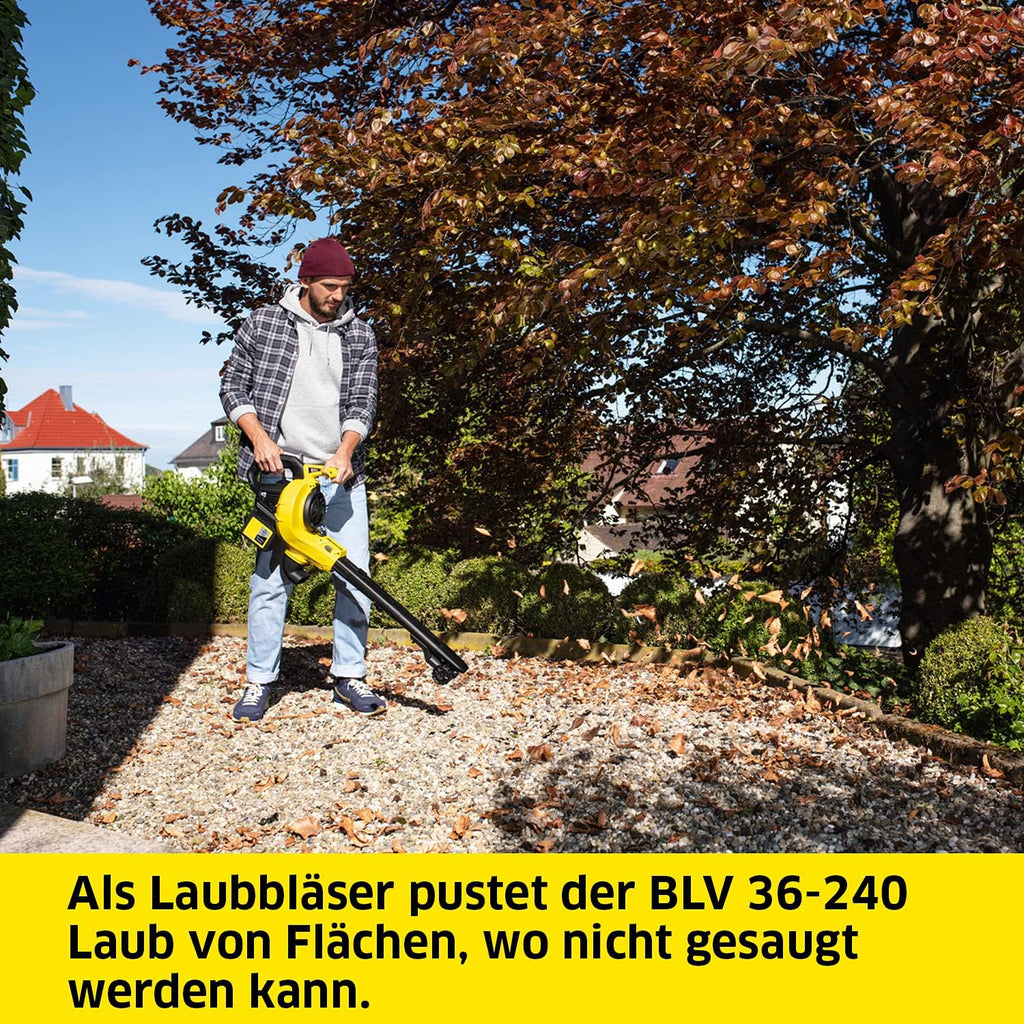 Kärcher 18 V accu bladblazer en -zuiger BLV 18-200 Battery Set, incl. 18 V/2,5 Ah accu en snellader, met mulchfunctie, luchtsnelheid: 200 km/u, opvangzak volume: 45 l, gewicht: 3,5 kg