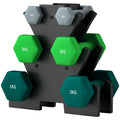 SPORTNOW Halterset 6-delig met halterrek – 1 kg tot 5 kg