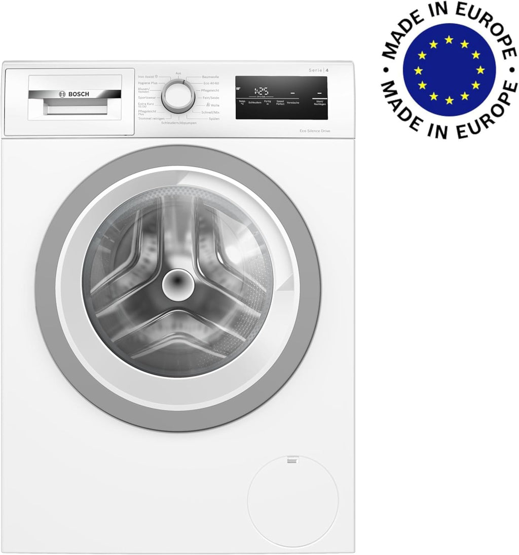 BOSCH WAN28127 Wasmachine Serie 4, voorlader met 8kg inhoud, 1400 tpm, Iron Assist, Active Water Plus, EcoSilence Drive, Speed Perfect, Wit, 60cm