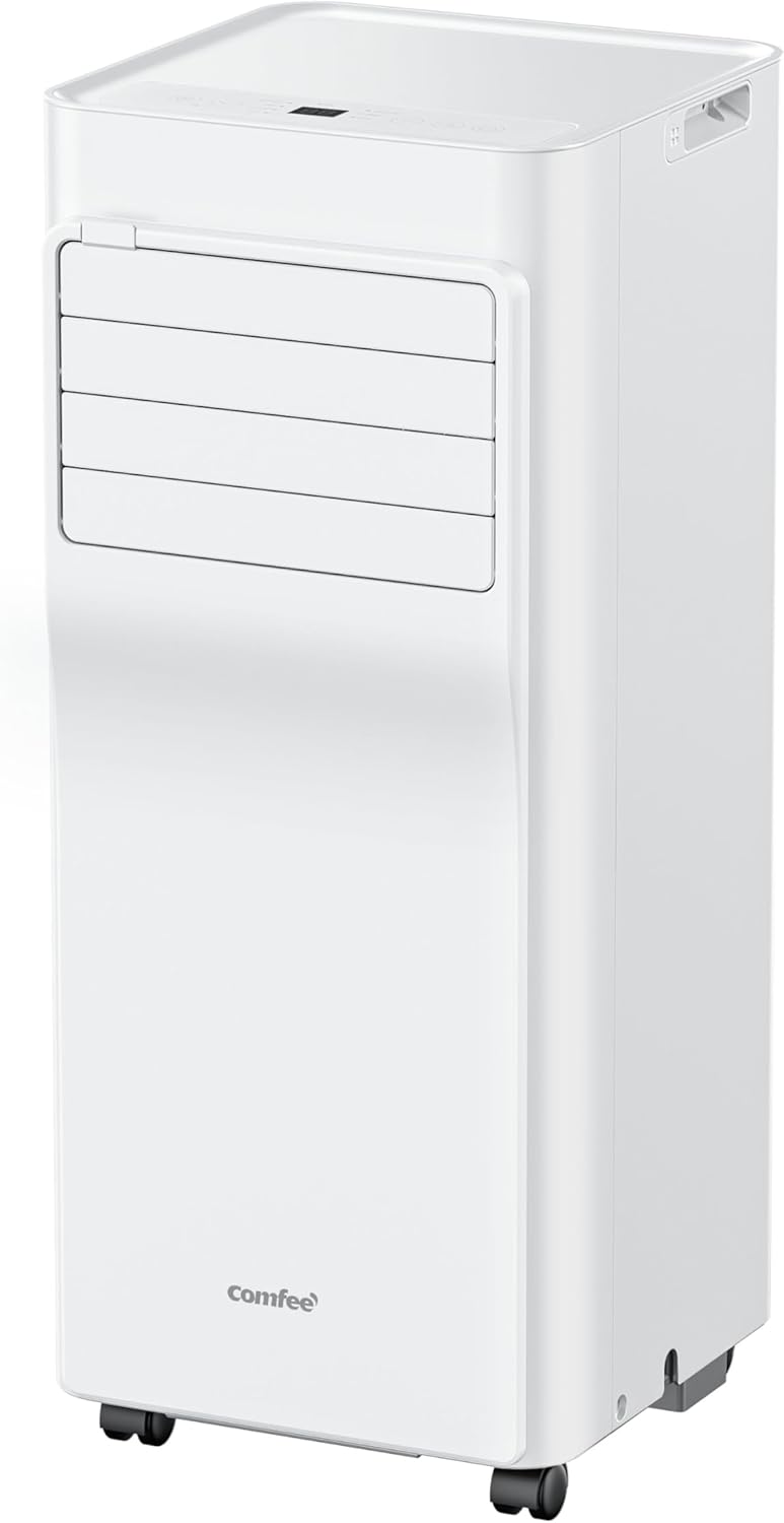 Comfee Mobiele Airco MPPH-09CRN7, 9000 BTU 2,6kW, Koelen&Ventileren&Ontvochtigen, Ruimtegrootte tot 88m³(33㎡), Mobiele Airconditioner met Afvoerslang