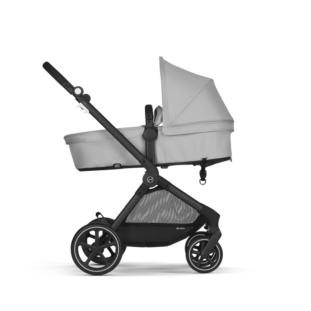 CYBEX Gold Kinderwagen EOS Lux 2-in-1 met Aton B2 i-Size autostoel en autostoeladapters, reissysteem, vanaf de geboorte tot 22 kg (ca. 4 jaar), Moon Black (Zwart)