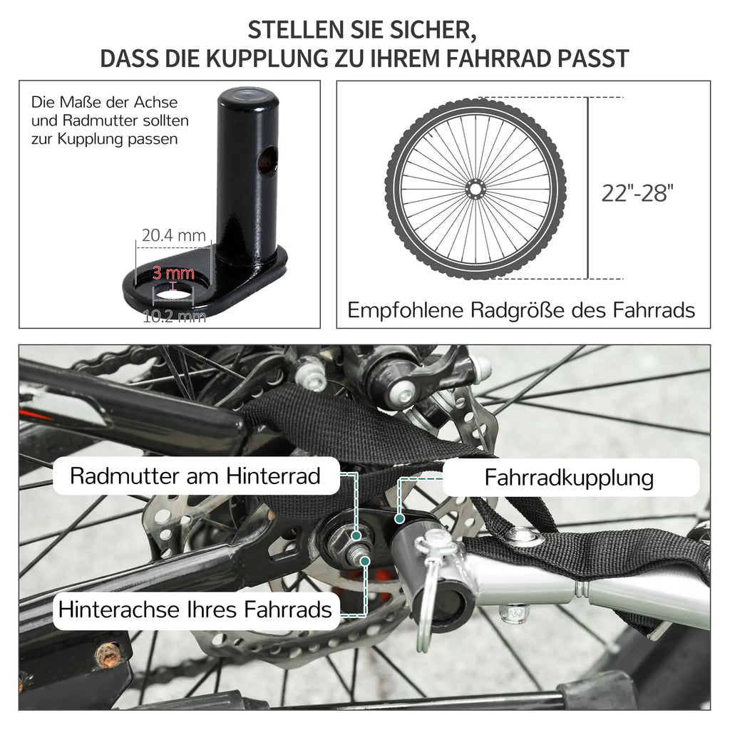 HOMCOM fietsaanhanger bagagewagen opvouwbaar grote transportbox