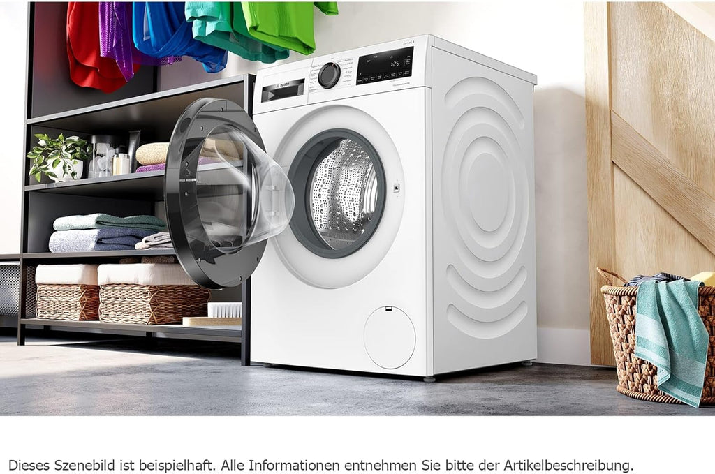 BOSCH WAN28127 Wasmachine Serie 4, voorlader met 8kg inhoud, 1400 tpm, Iron Assist, Active Water Plus, EcoSilence Drive, Speed Perfect, Wit, 60cm