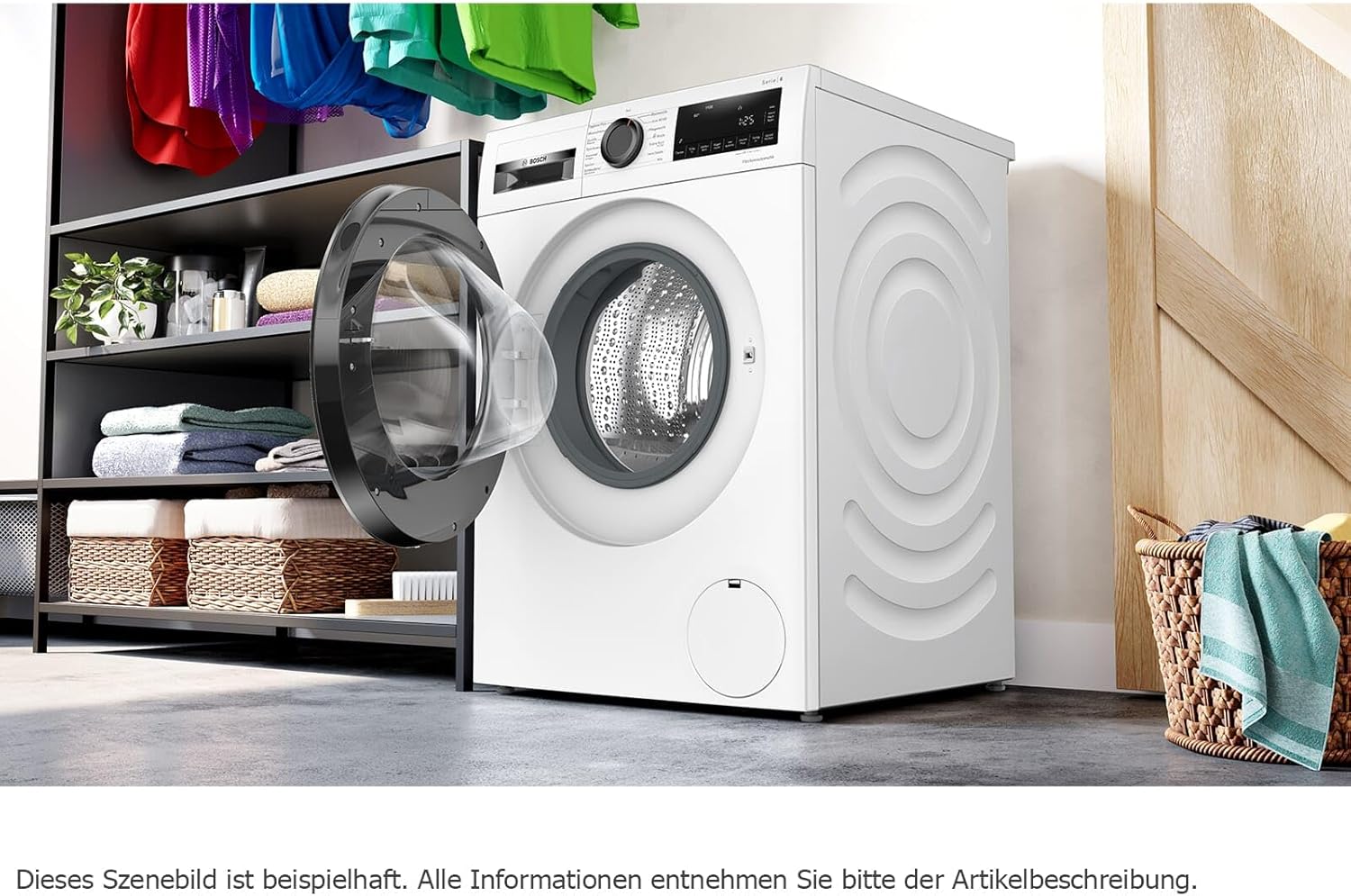 BOSCH WAN28127 Wasmachine Serie 4, voorlader met 8kg inhoud, 1400 tpm, Iron Assist, Active Water Plus, EcoSilence Drive, Speed Perfect, Wit, 60cm