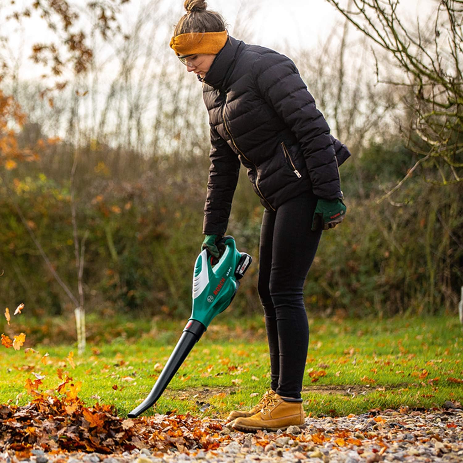 Bosch Home and Garden Accu Bladblazer ALB 18 LI (1 Accu, Max. Blaassnelheid 210 km/u, in Kartonnen Doos) Groen, Zwart