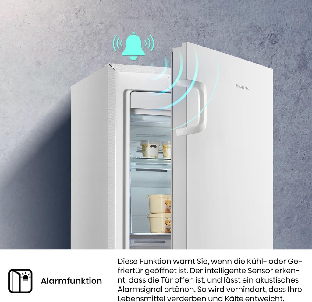 Hisense FV191N4AW2 Vriezer/ TotalNoFrost/ SuperFreeze/ Deuralarm/ Multiflow 360°/ BigBox/ 143,4 cm/ Vriesgedeelte 147 l/ 41 dB/ 205 kWh/Wit