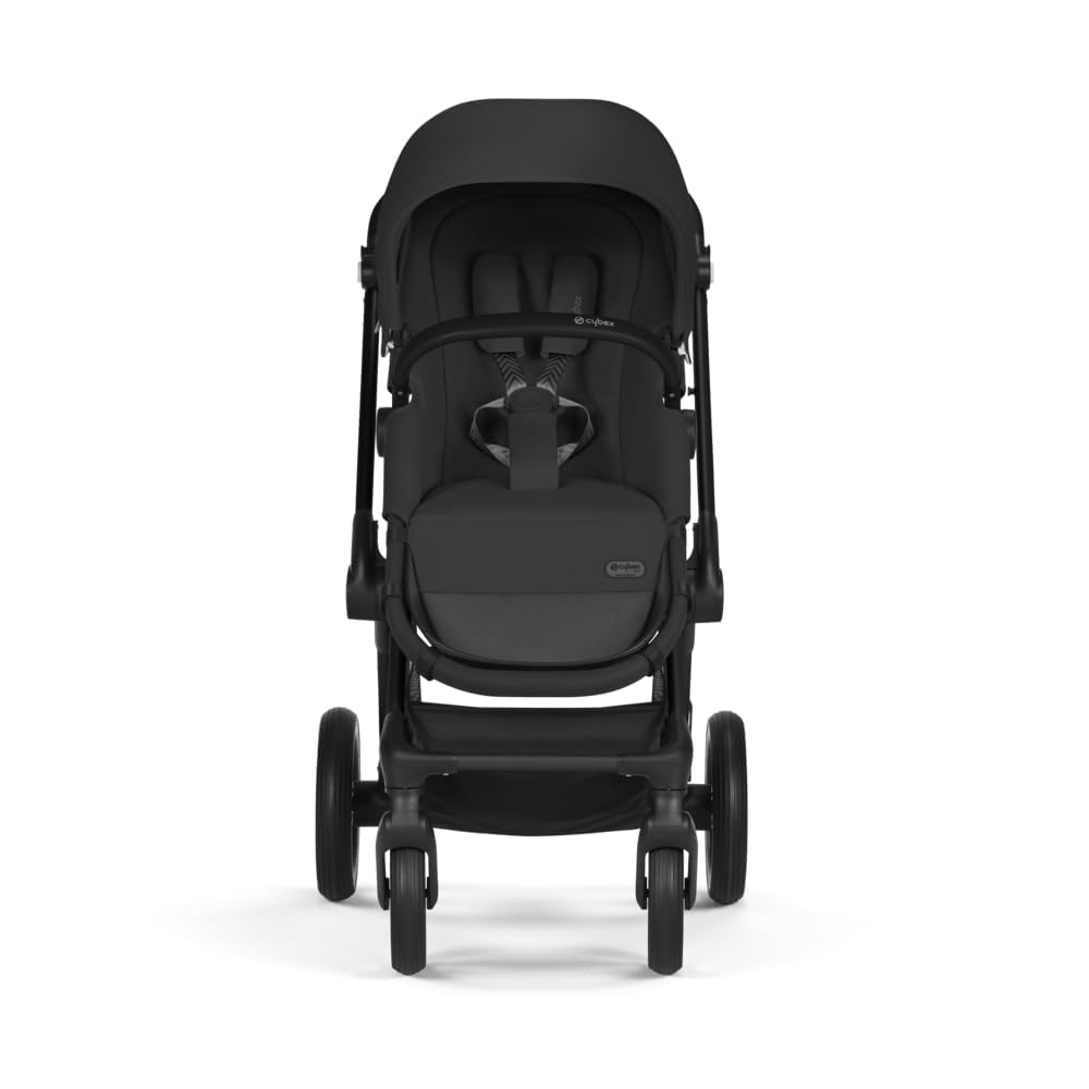 CYBEX Gold Kinderwagen EOS Lux 2-in-1 met Aton B2 i-Size autostoel en autostoeladapters, reissysteem, vanaf de geboorte tot 22 kg (ca. 4 jaar), Moon Black (Zwart)