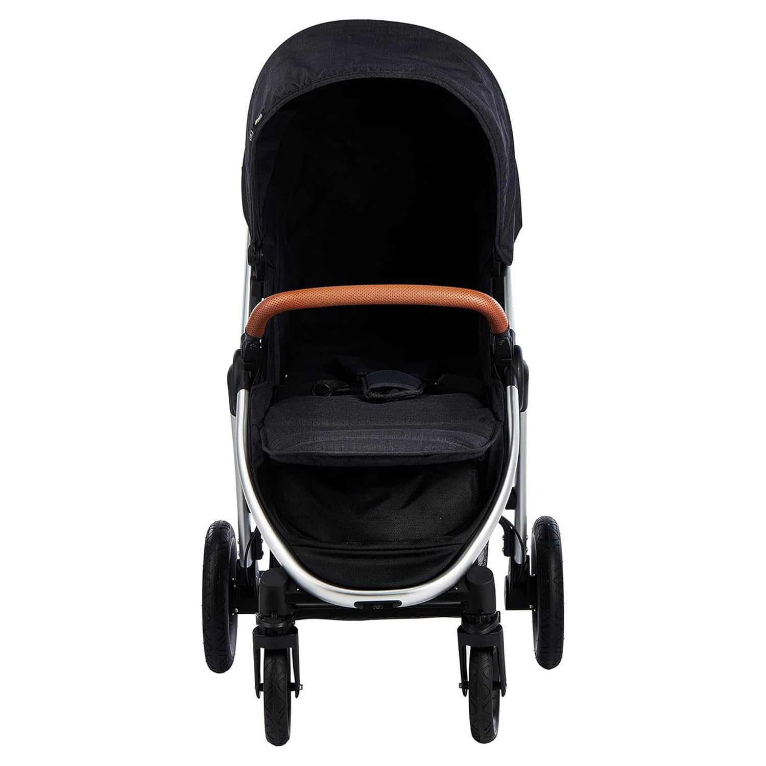Hauck Uptown Kinderwagen Melange Rose – wandelwagen voor elk terrein, extra grote zitting, vlakke ligstand, rubberen wielen, vering, compact en eenvoudig inklapbaar, met regenhoes