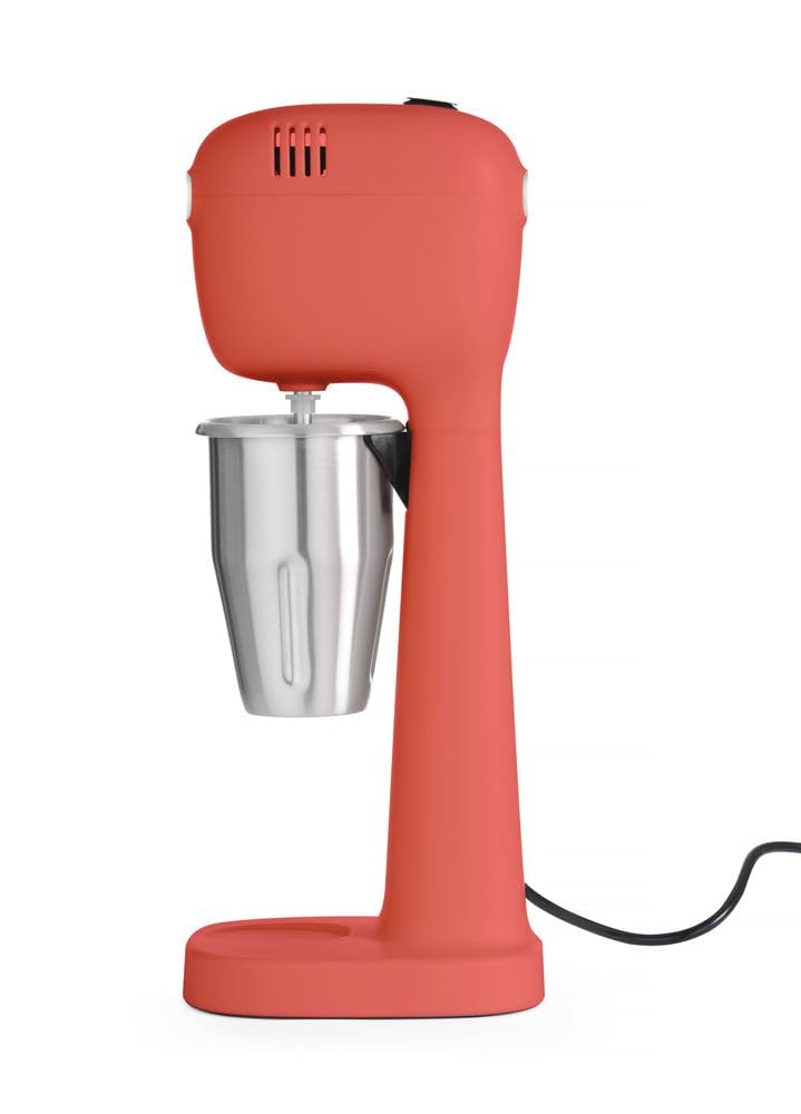 HENDI Melkshake Maker, Incl. 2 mengbekers (roestvrij staal en polycarbonaat) en 4 verwisselbare roerwerken, Drinkmixer, Frappés, Drankmixer, 230V/400W, 170x196x(H)490mm, Karamel
