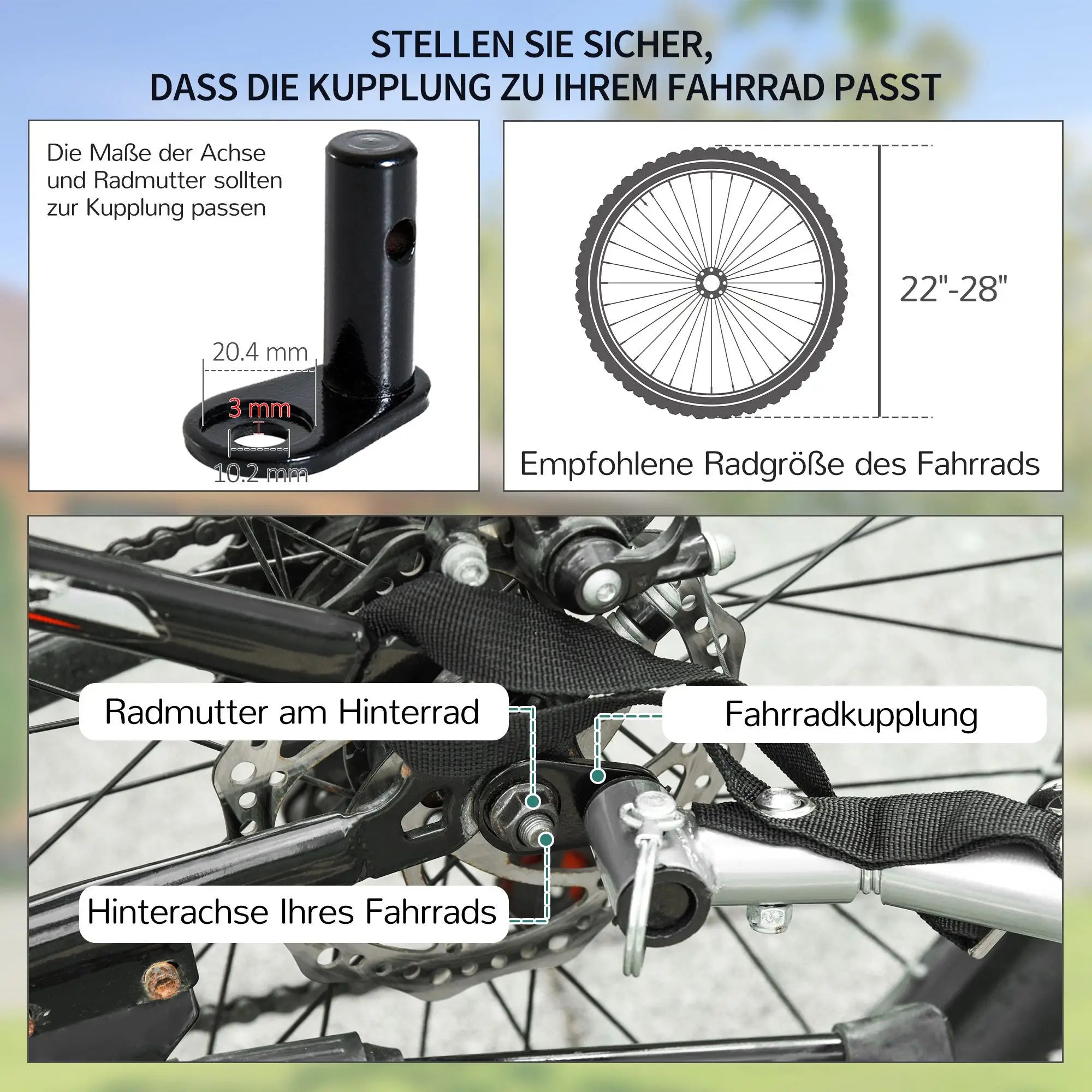 HOMCOM fietskar, opvouwbare bagagewagen met grote transportbox