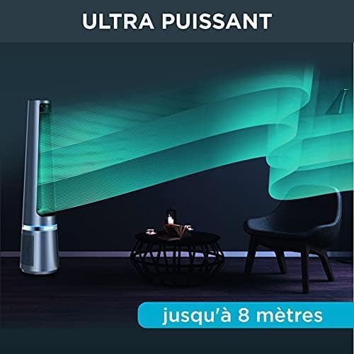 Rowenta QU5062 Eclipse 3-in-1 luchtreiniger | Heteluchtkachel | Ventilator | filtert 99,9% van de deeltjes | voor ruimtes tot 30 m2 | snelle verwarming tot 35°C | automatische dag- en nachtmodus | Zwart/Grijs
