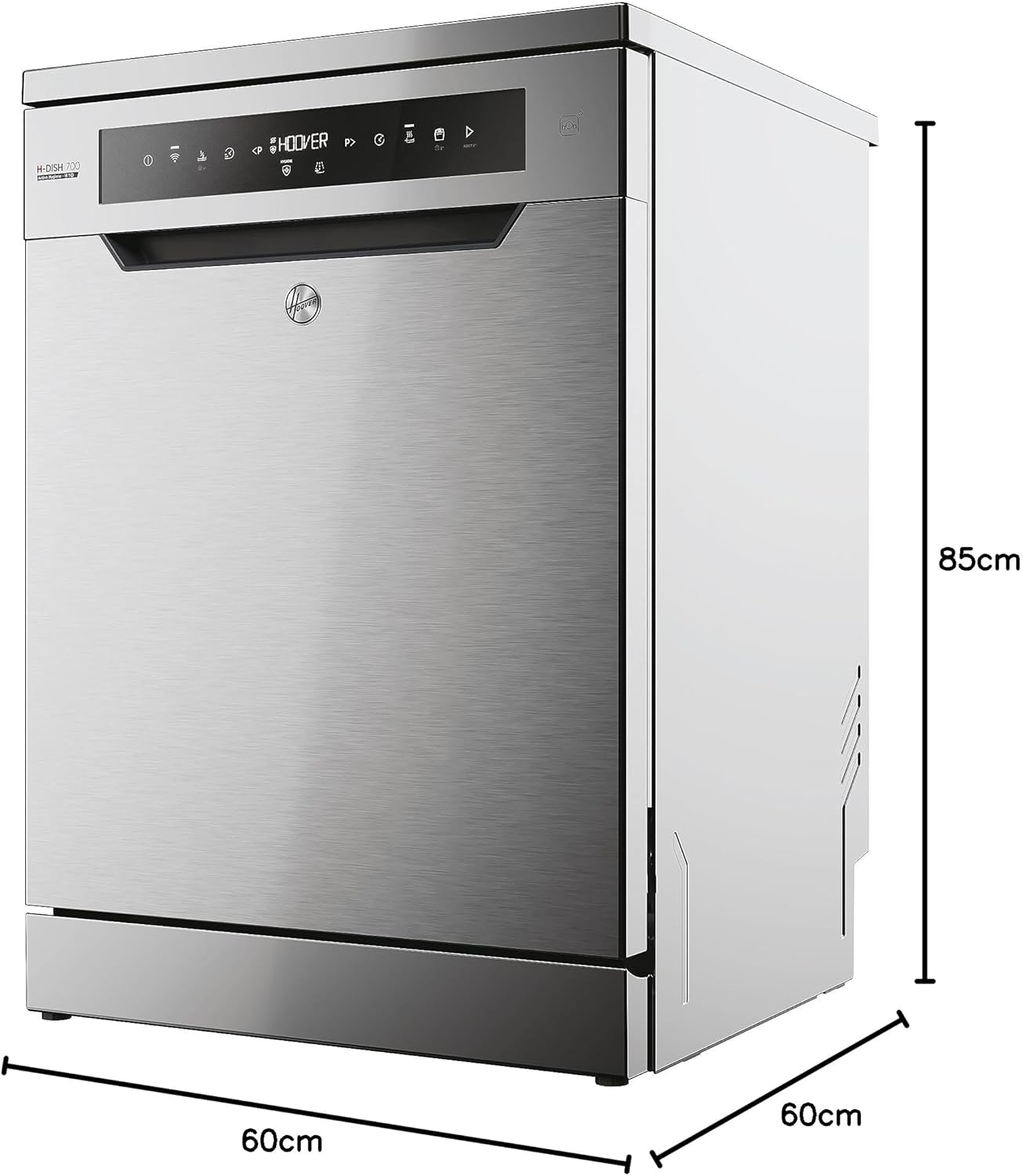 Hoover HF 4C6F0PW vaatwasser; 14 couverts; Vrijstaand, 60 cm breed; Energie-efficiëntieklasse C; Slimme bediening met wifi + bluetooth-technologie