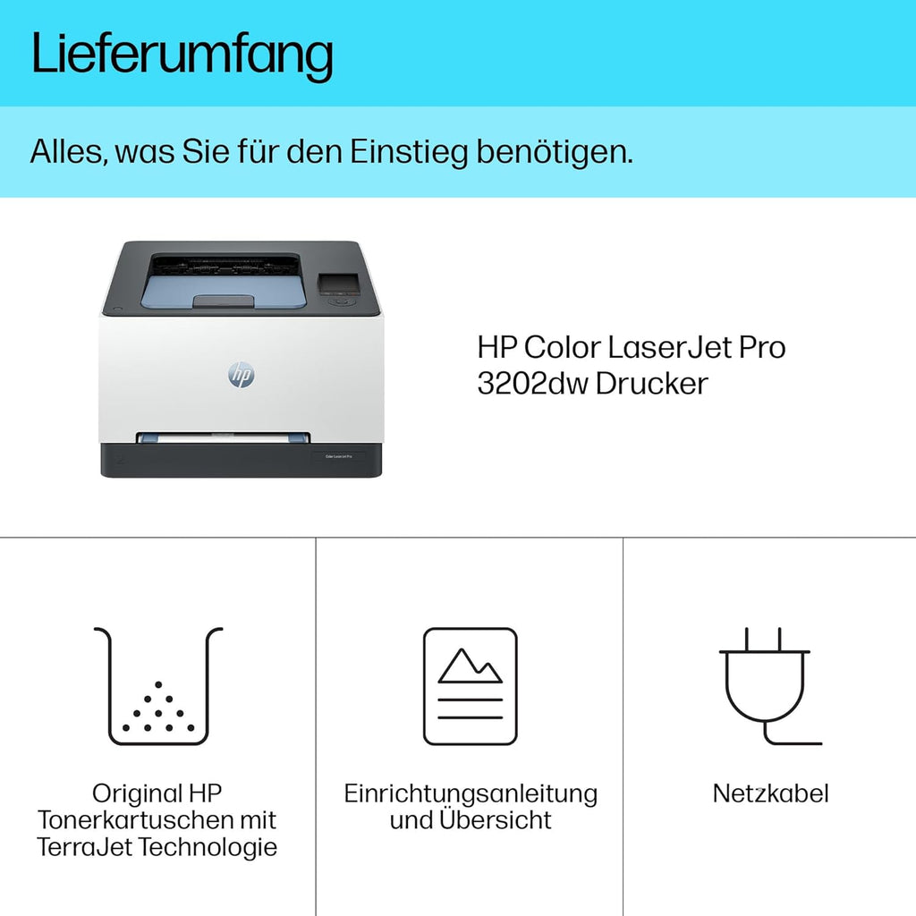 HP Color LaserJet Pro MFP 3302fdwg multifunctionele kleurenlaserprinter, fax, automatisch dubbelzijdig afdrukken, touchscreen, wifi, ethernet, USB, HP Wolf Pro Security