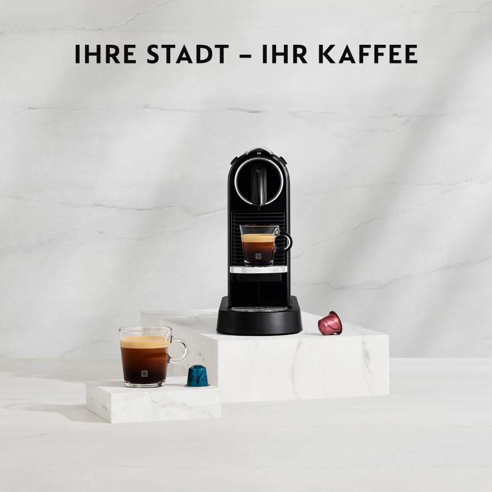 Nespresso De'Longhi EN267.BAE Citiz koffiezetapparaat met melkopschuimer, energiebesparende functie, 1710W, 1 liter, 37.2 x 21.8 x 27.7 cm, zwart