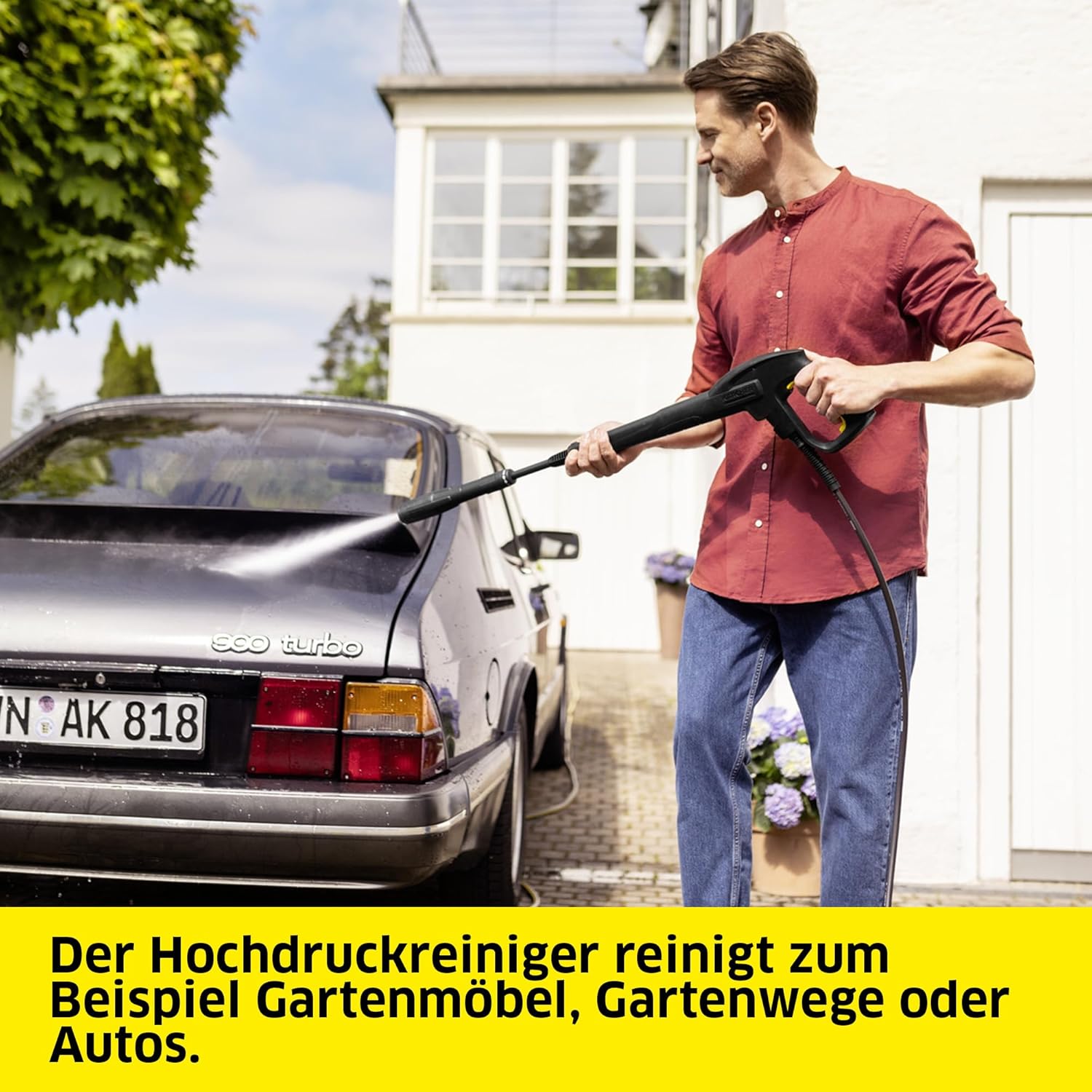 Kärcher hogedrukreiniger K 4 Power Control Flex Home, druk: max. 130 bar, wateropbrengst: 420 l/u, oppervlakteprestatie: 30 m²/u, waterfilter, gewicht: 11,5 kg, hogedrukpistool, vuilfrees, spuitlans, Home Kit