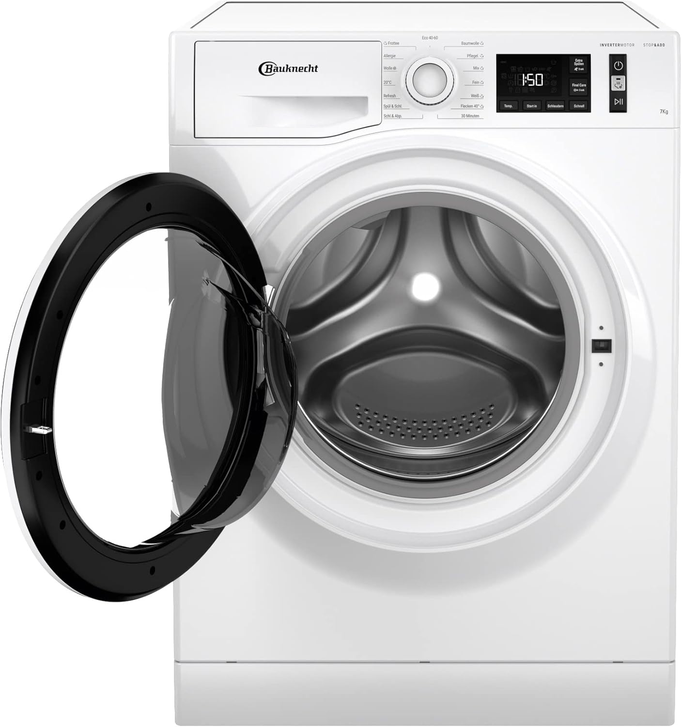 Bauknecht W Active 711 B wasmachine-voorlader/ 7 kg/ 1400 tpm/ Krachtige vlekverwijdering/ Stoomprogramma's/ Steam Hygiene met antivirus/ Steam Refresh/ Stop&Add-functie/ Dynamic Inverter-motor