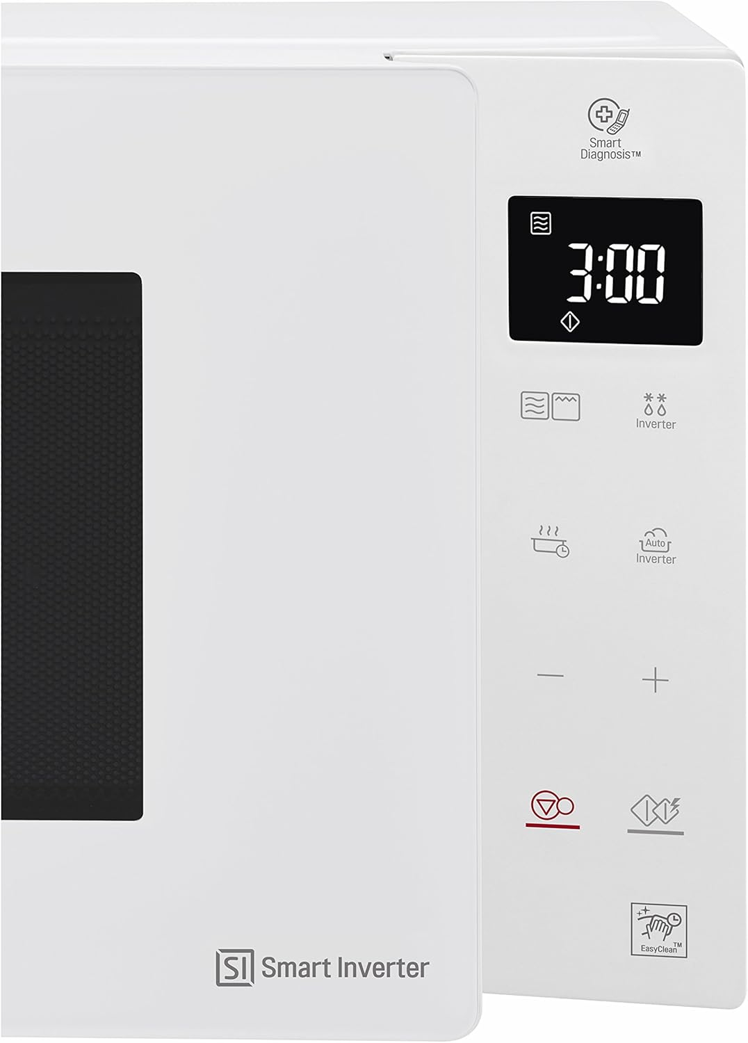 LG MH6535GIS Magnetron met invertertechnologie en kwartsgrill, 25 liter inhoud, 1000 W, automatische programma's, instelbare vermogensniveaus voor optimaal koken en EasyClean-functie, Zwart