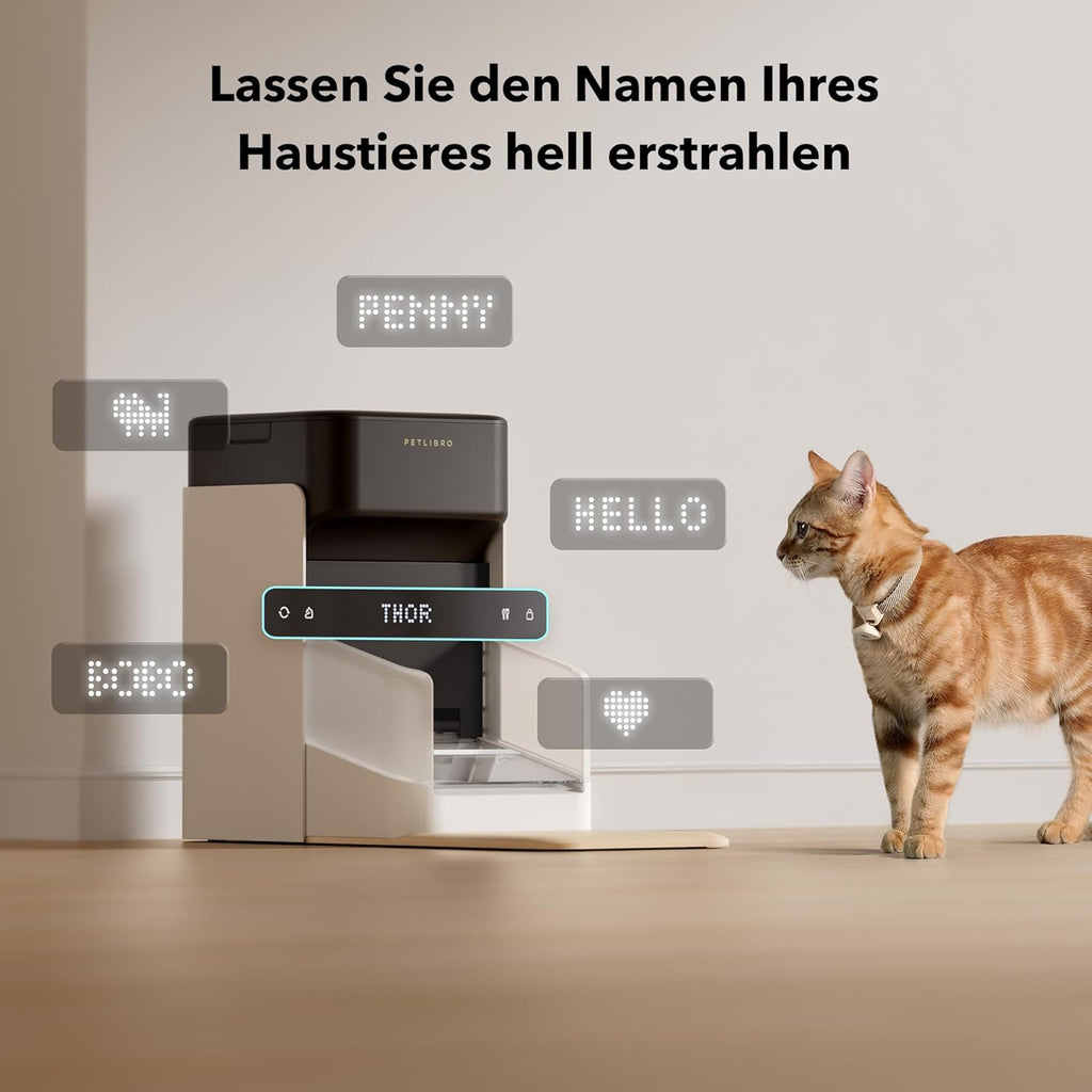 PETLIBRO RFID voerautomaat voor katten, 5G Wi-Fi automatische huisdiervoederdispenser, kattenvoerautomaat met sensor voor halsbandtag, automatische kattenvoederdispenser met app, 1-10 maaltijden, 3L
