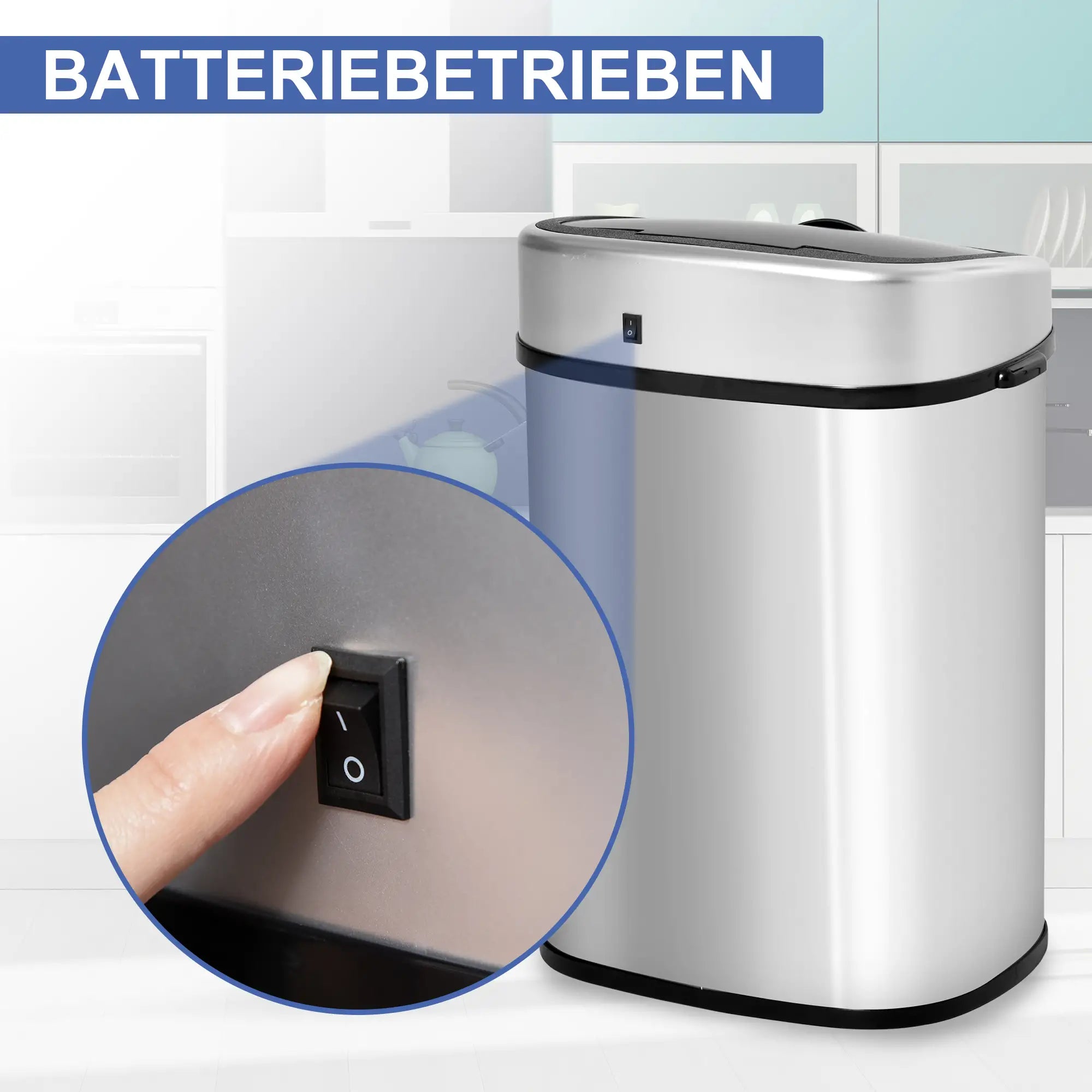 HOMCOM Automatische afvalemmer met sensor hygiënisch roestvrij staal