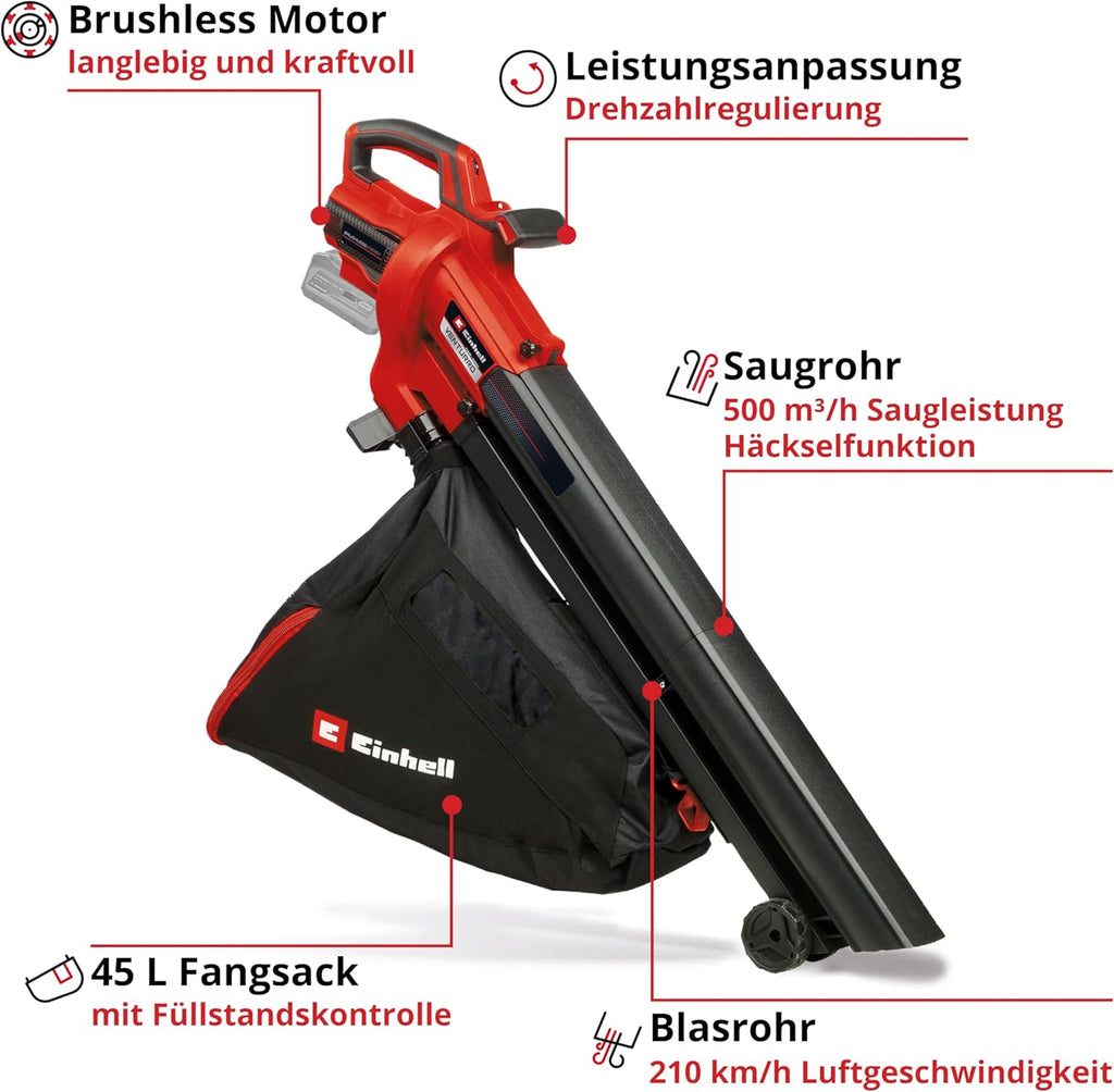 Einhell Accu grasmaaier GE-CM 36/36 Li Kit Power X-Change (36 V, 36 cm maaibreedte, tot 400 m², Brushless, 40L opvangzak, 25-75 mm maaihoogte, incl. 2x 4,0 Ah accu + 2x lader)
