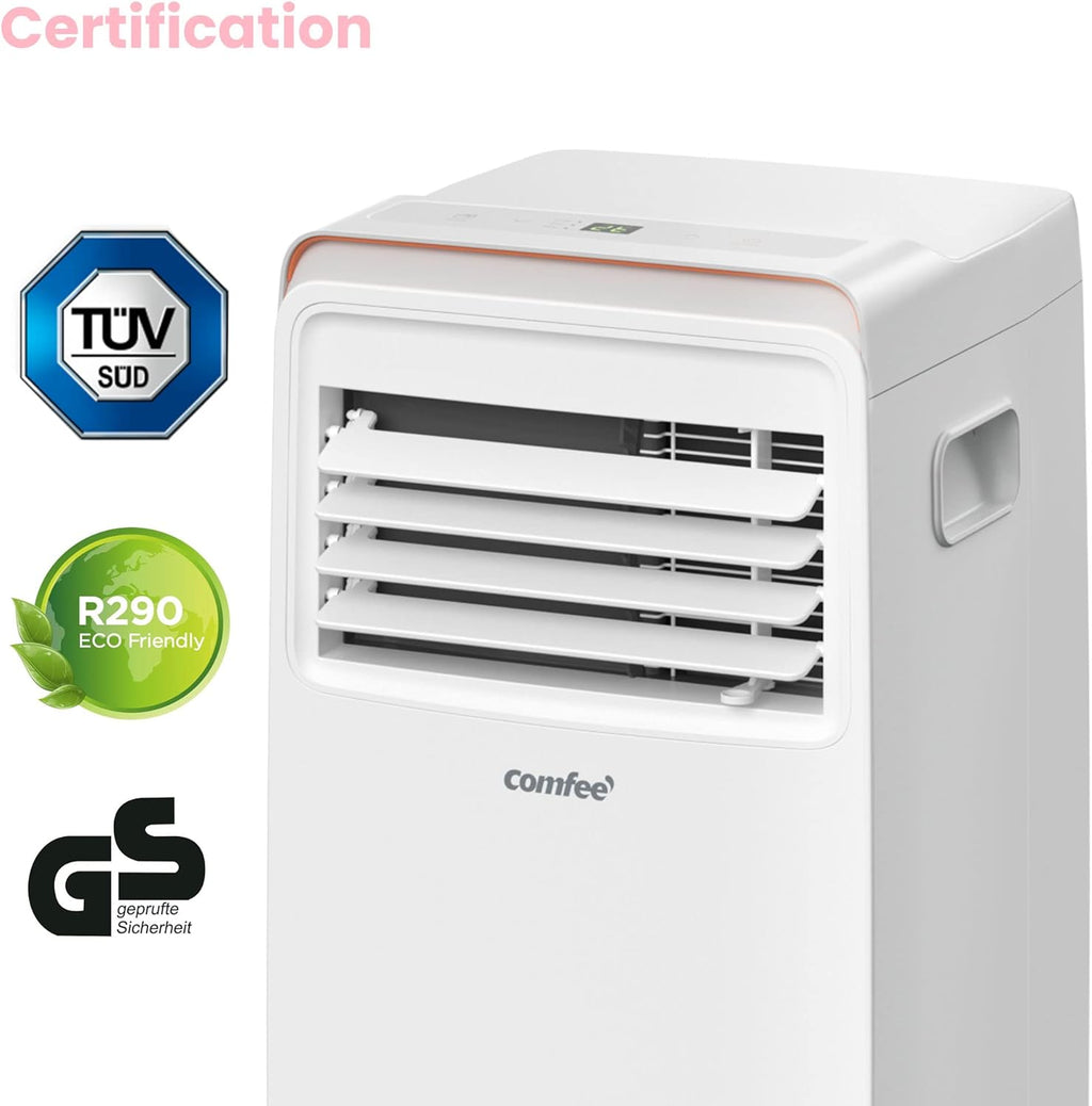 Comfee Mobiele Airconditioner MPD1-12CRN7, 12000 BTU 3,5 kW, Koelen&Ventileren&Ontvochtigen, Kamergrootte tot 117m³ (43㎡), Mobiele Airconditioner met Afvoerslang