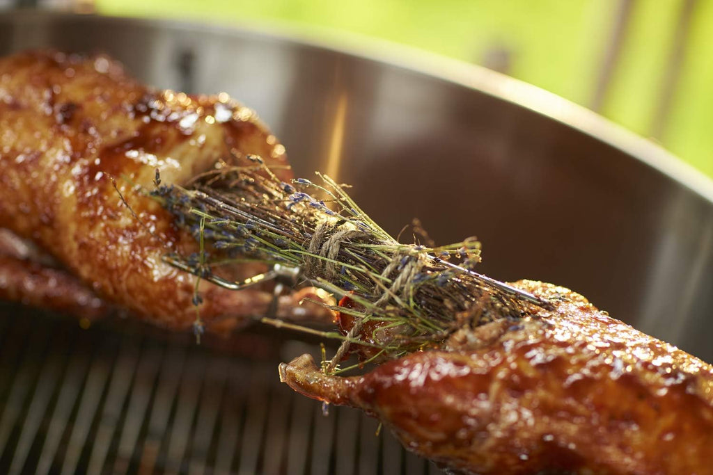 RÖSLE Elektrische BBQ-grill Portable Videro E2-P, draagbare tafelgrill met 2 branders, warmhoudrooster en deksel met glasplaat, gepoedercoat staal, zwart/zilver