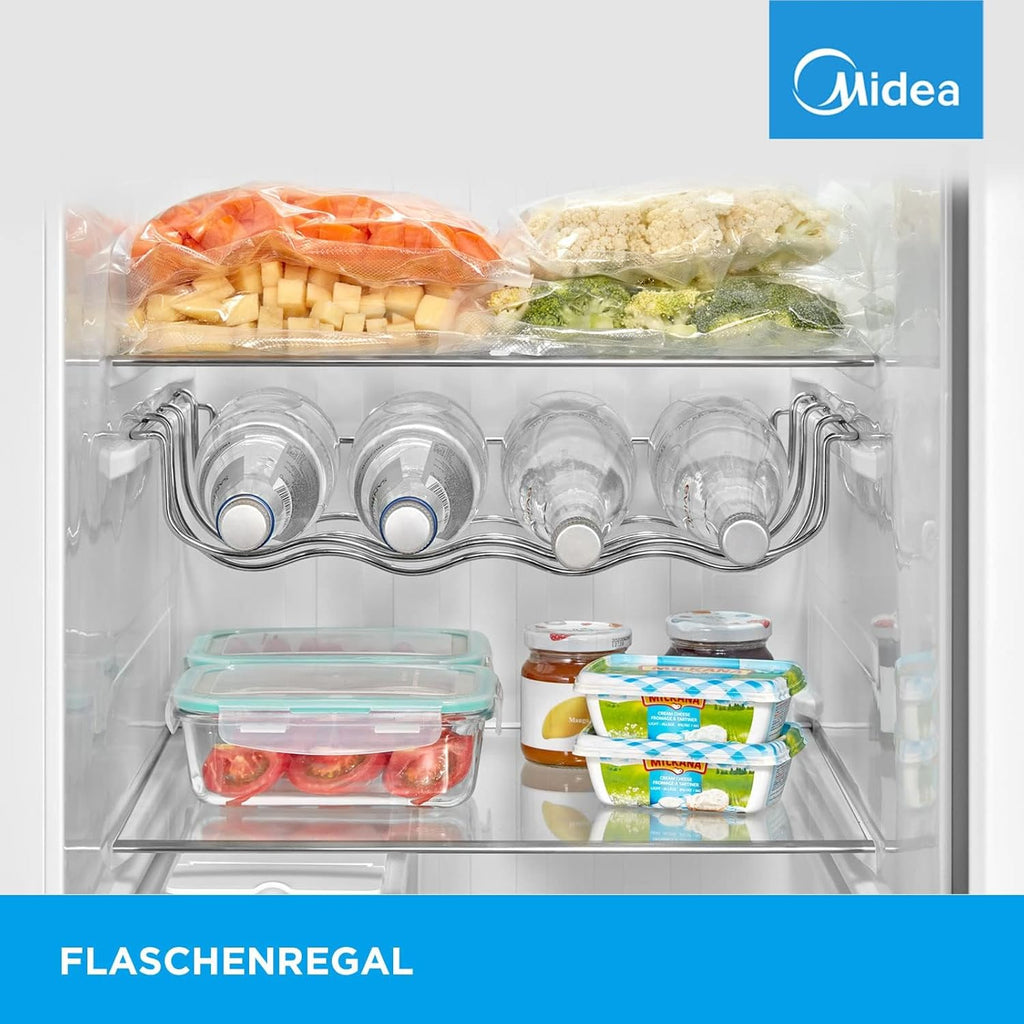 Midea KS-DDX 6.32 WT Amerikaanse koelkast/178,8 cm hoogte/254 kWh/jaar/No Frost/Dual Inverter Compressor/met 3-in-1 water-/ijsdispenser en watertank, Dark Inox