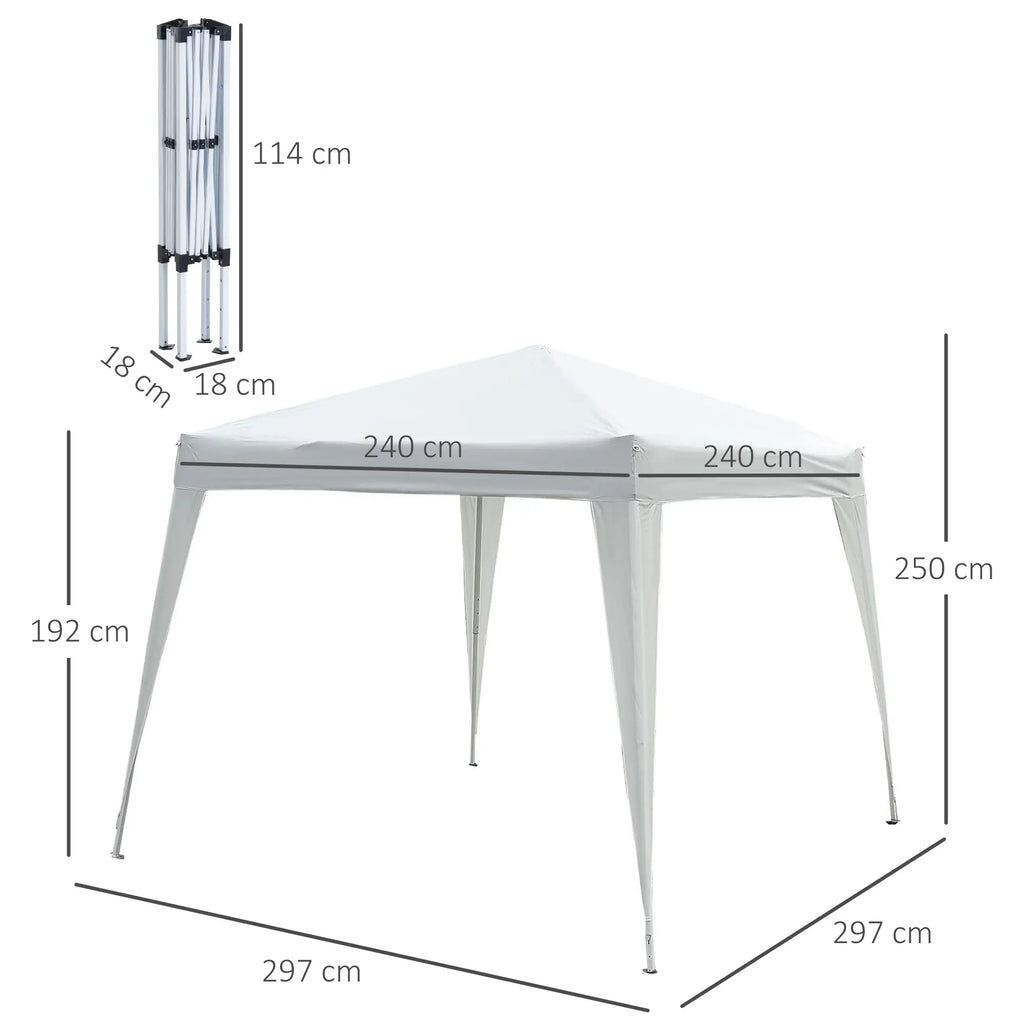 Outsunny Opvouwbare Partytent UV-bescherming wit