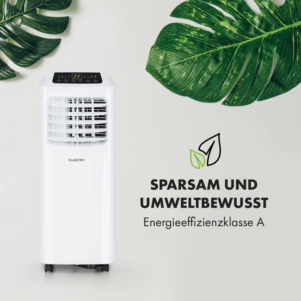 Klarstein Airconditioner, 4-in-1 Airconditioningsysteem, Luchtontvochtiger, Ventilator & Nachtmodus, Mobiele airconditioner met afvoerslang, App-bediening, Airconditioner voor ruimtes tot 44 m², 9000 BTU, Wit