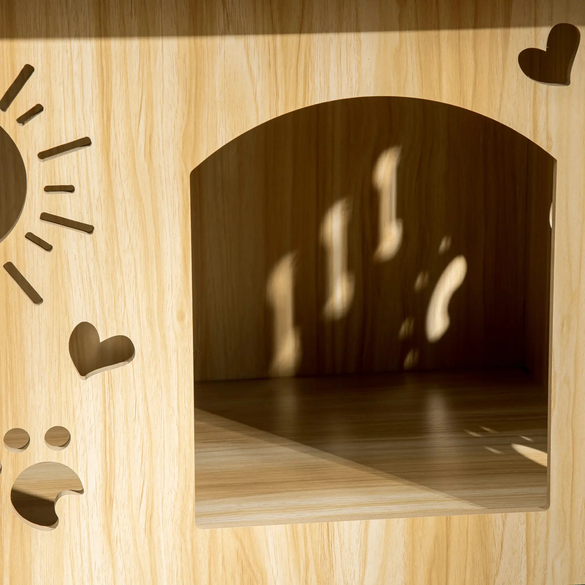 PawHut Hondenhok met schattige ventilatieopeningen, ruim