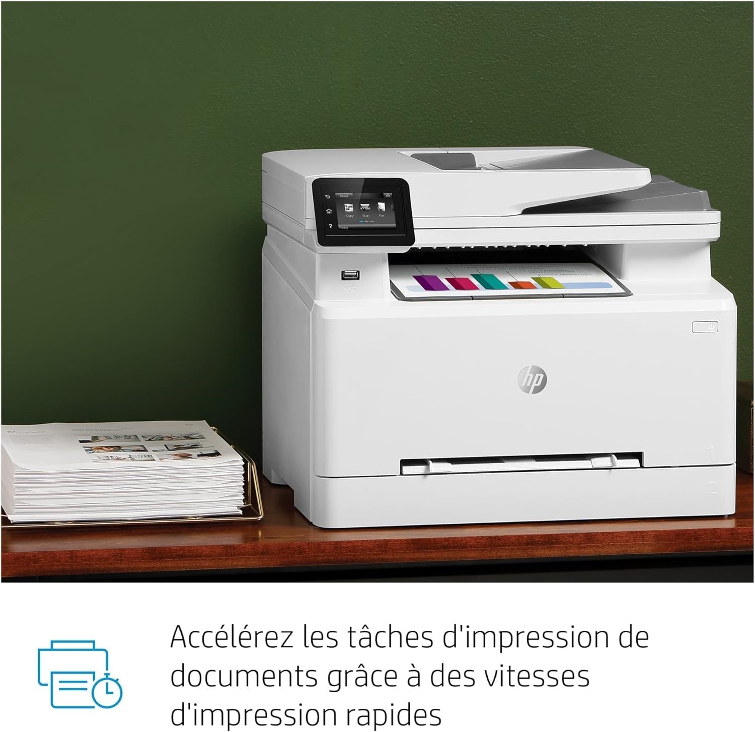 HP Color LaserJet Pro MFP 3302fdwg multifunctionele kleurenlaserprinter, fax, automatisch dubbelzijdig afdrukken, touchscreen, wifi, ethernet, USB, HP Wolf Pro Security