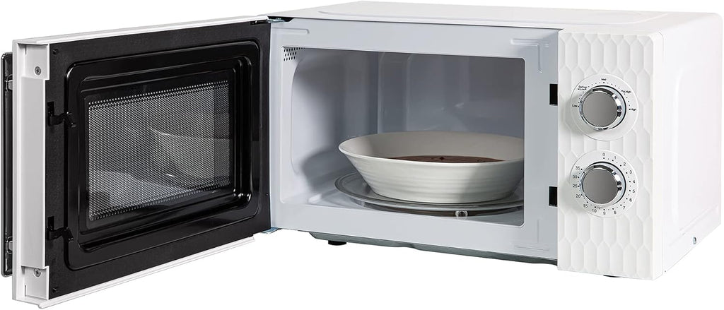 Russell Hobbs Honeycomb RHMM715G 17 liter 700 W grijs solo handmatige magnetron met 5 standen, geïntegreerde timer en ontdooifunctie