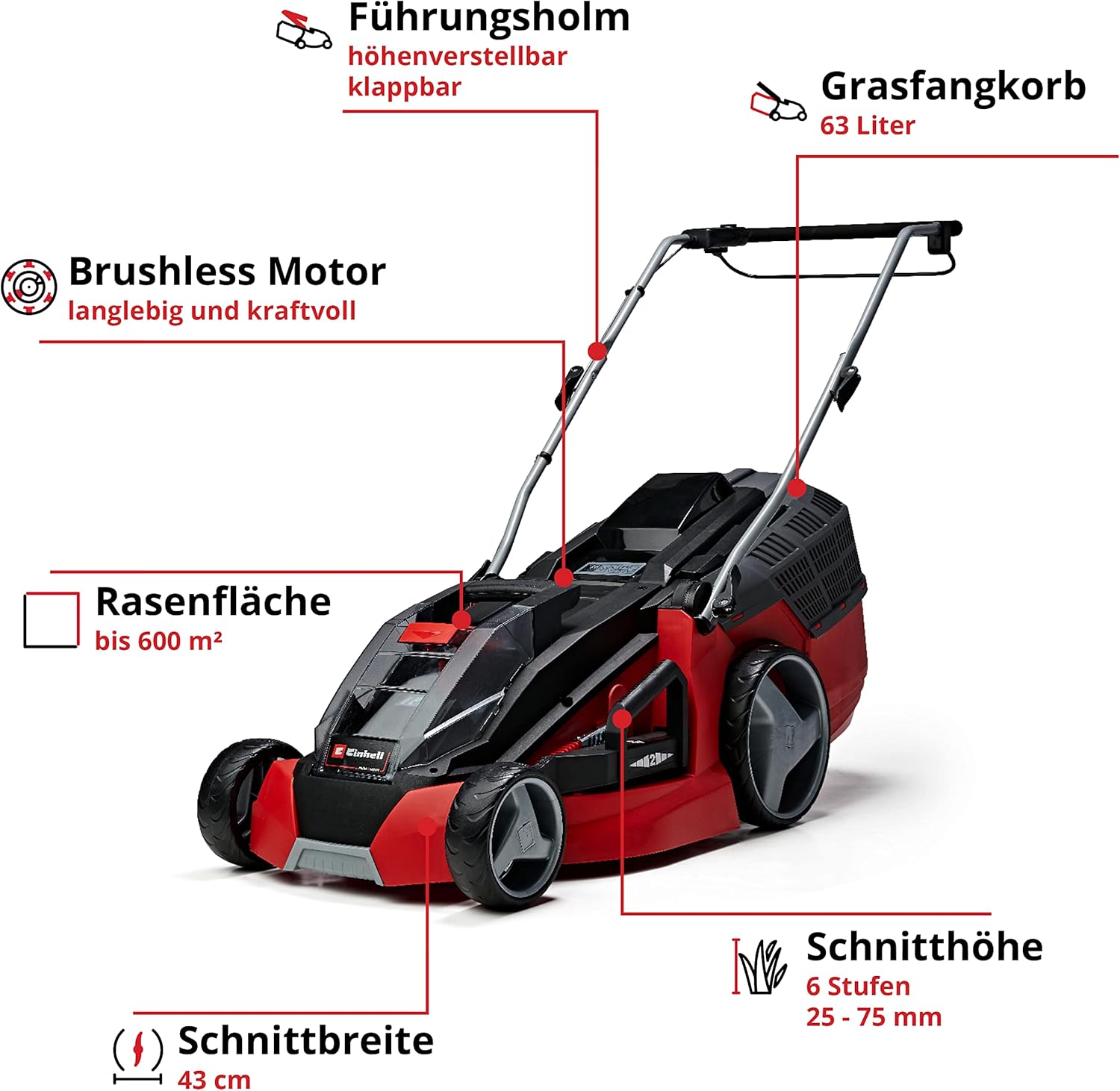 Einhell robotmaaier FREELEXO CAM 500 Power X-Change (18 V, camera vervangt begrenzingsdraad, voor 500 m, borstelloos, tot 25% helling, maaibreedte 18 cm, incl. 3,0 Ah accu, 5 m magneetband)
