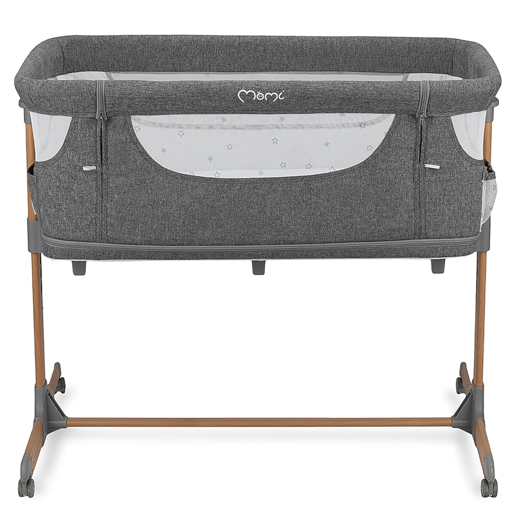 Momi SMART Bed 4-in-1 Bijzetbedden tot 15 kg, Bijzetbed voor baby's met matras, Hoogteverstelbaar