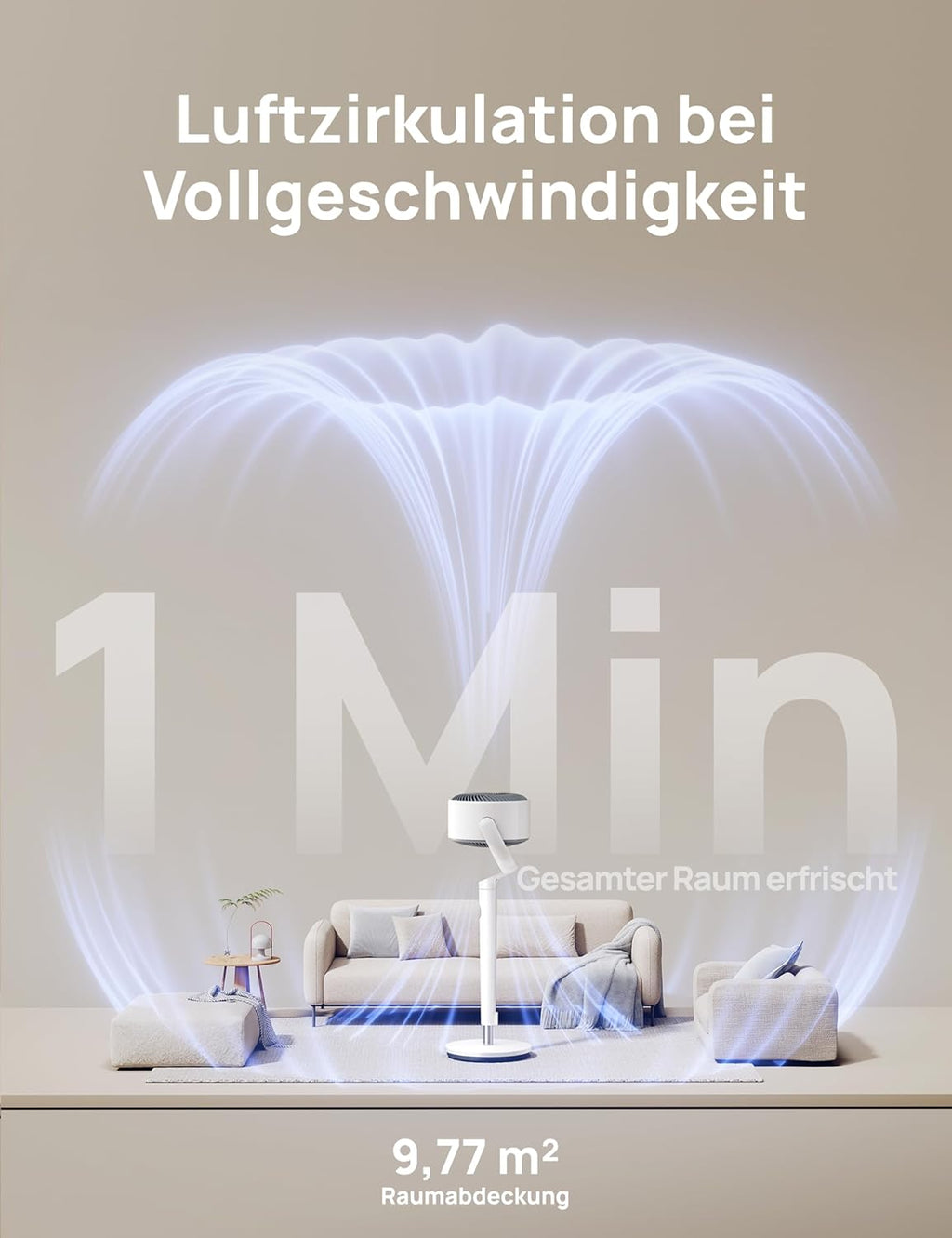 Dreo Slimme Staande Ventilator met RGB-licht, 120° +120° Oscillerende Ventilator met Afstandsbediening, 20dB Stille Vloerventilator voor Slaapkamer, 8H Timer, Zilver