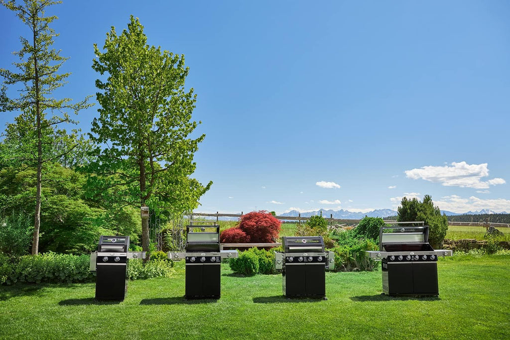 RÖSLE Elektrische BBQ-grill Portable Videro E2-P, draagbare tafelgrill met 2 branders, warmhoudrooster en deksel met glasplaat, gepoedercoat staal, zwart/zilver