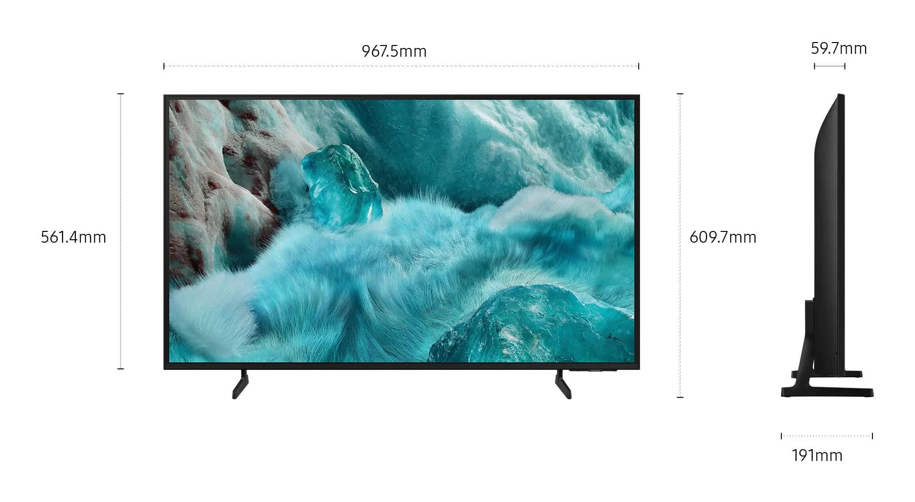Samsung QLED Q7F 4K Smart TV 43 inch (108 cm) met AI Vision, 100% kleurvolume met Quantum Dot, HDR10+, Q4 AI Processor, One UI Tizen, Wi-Fi, Bluetooth 5.3 en Motion Xcelerator