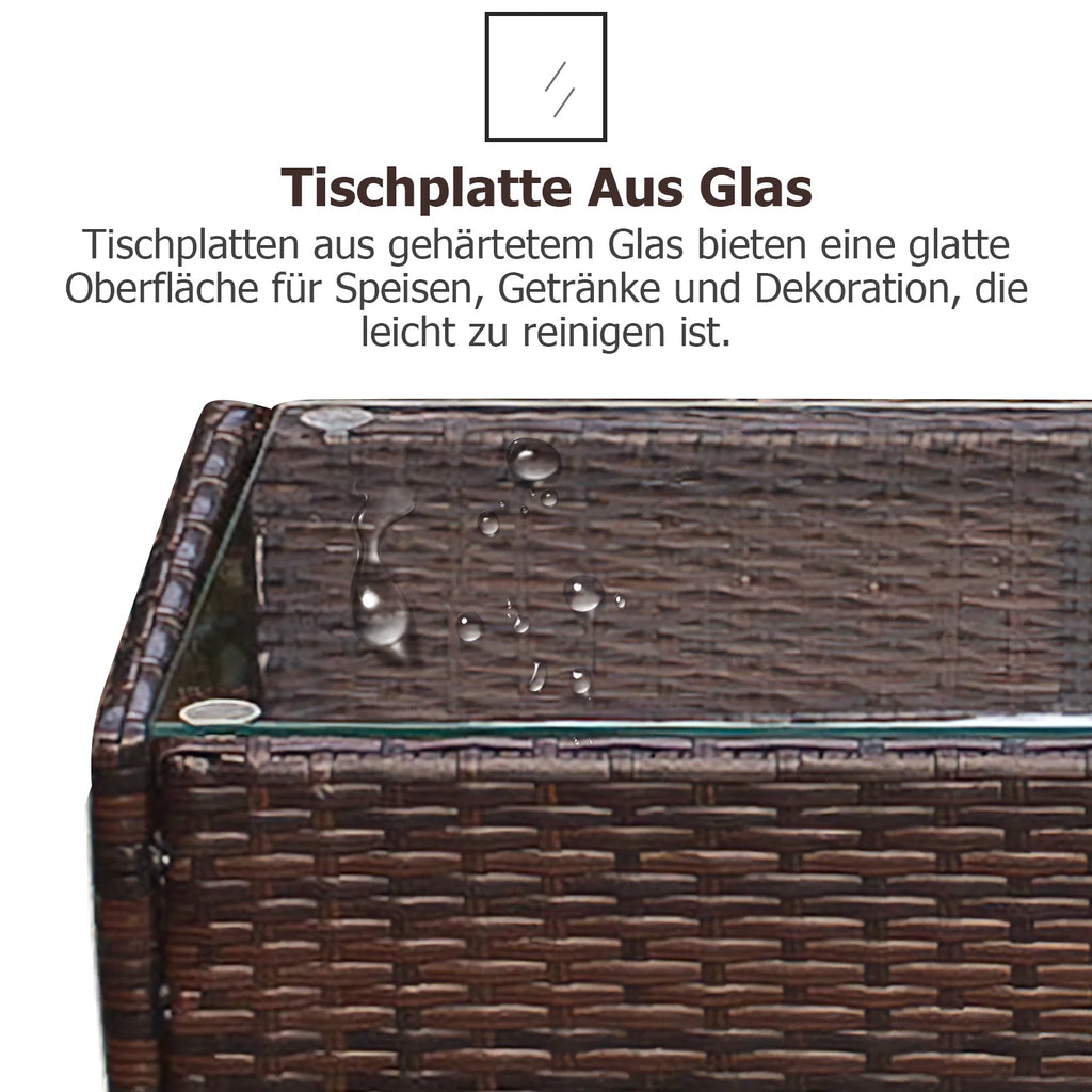Sonnewelt Polyrattan Loungeset Tuinmeubelset