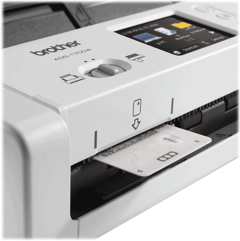 Brother ADS-1700W Compacte en intelligente documentscanner | Automatische documentinvoer | Automatisch scannen | Wi-Fi/Wi-Fi Direct, wit/zwart