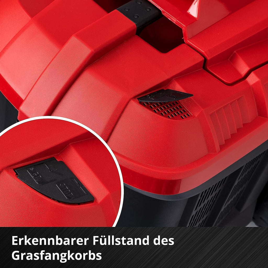 Einhell Accu grasmaaier GE-CM 36/36 Li Kit Power X-Change (36 V, 36 cm maaibreedte, tot 400 m², Brushless, 40L opvangzak, 25-75 mm maaihoogte, incl. 2x 4,0 Ah accu + 2x lader)