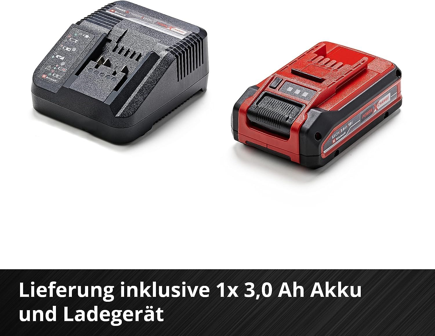 Einhell City Accu grasmaaier GE-CM 18/30 Li Kit Power X-Change (18 V, 30 cm snijbreedte, tot 150 m², borstelloos, 25 l opvangbak, 30-70 mm snijhoogte, incl. 3,0 Ah accu + oplader)