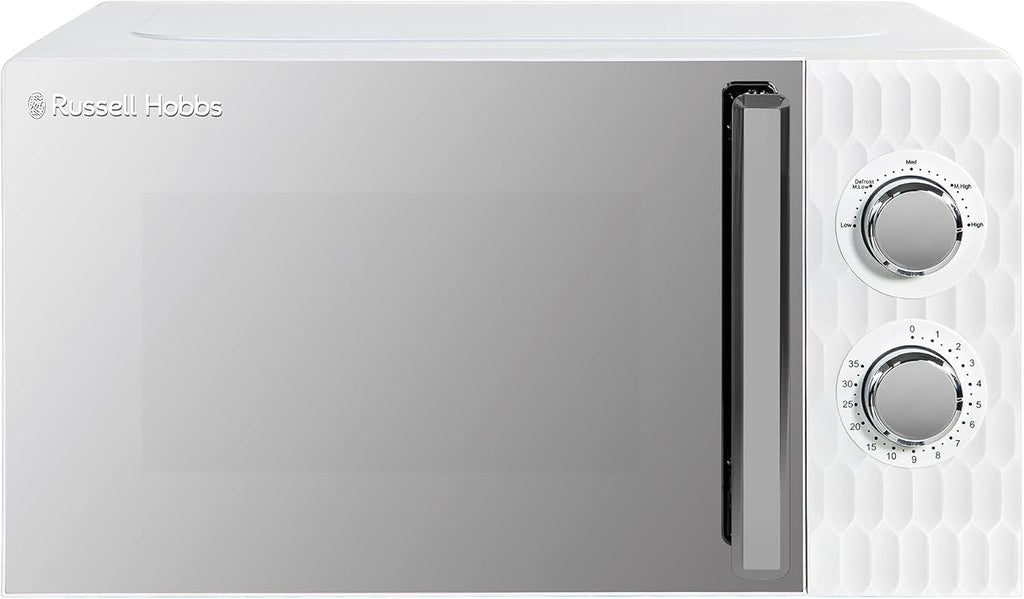 Russell Hobbs Honeycomb RHMM715G 17 liter 700 W grijs solo handmatige magnetron met 5 standen, geïntegreerde timer en ontdooifunctie