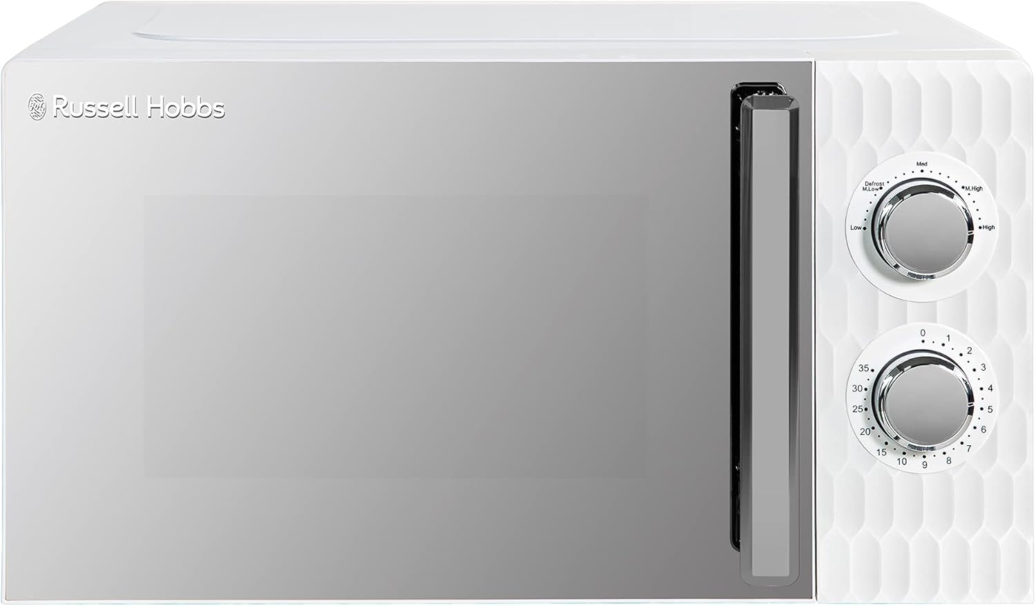 Russell Hobbs Honeycomb RHMM715G 17 liter 700 W grijs solo handmatige magnetron met 5 standen, geïntegreerde timer en ontdooifunctie