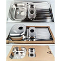 Eurodomo inbouwspoelbak Solaris 60, 96,5 x 50 cm / Chroom nikkel-staal glad - B-keus overig