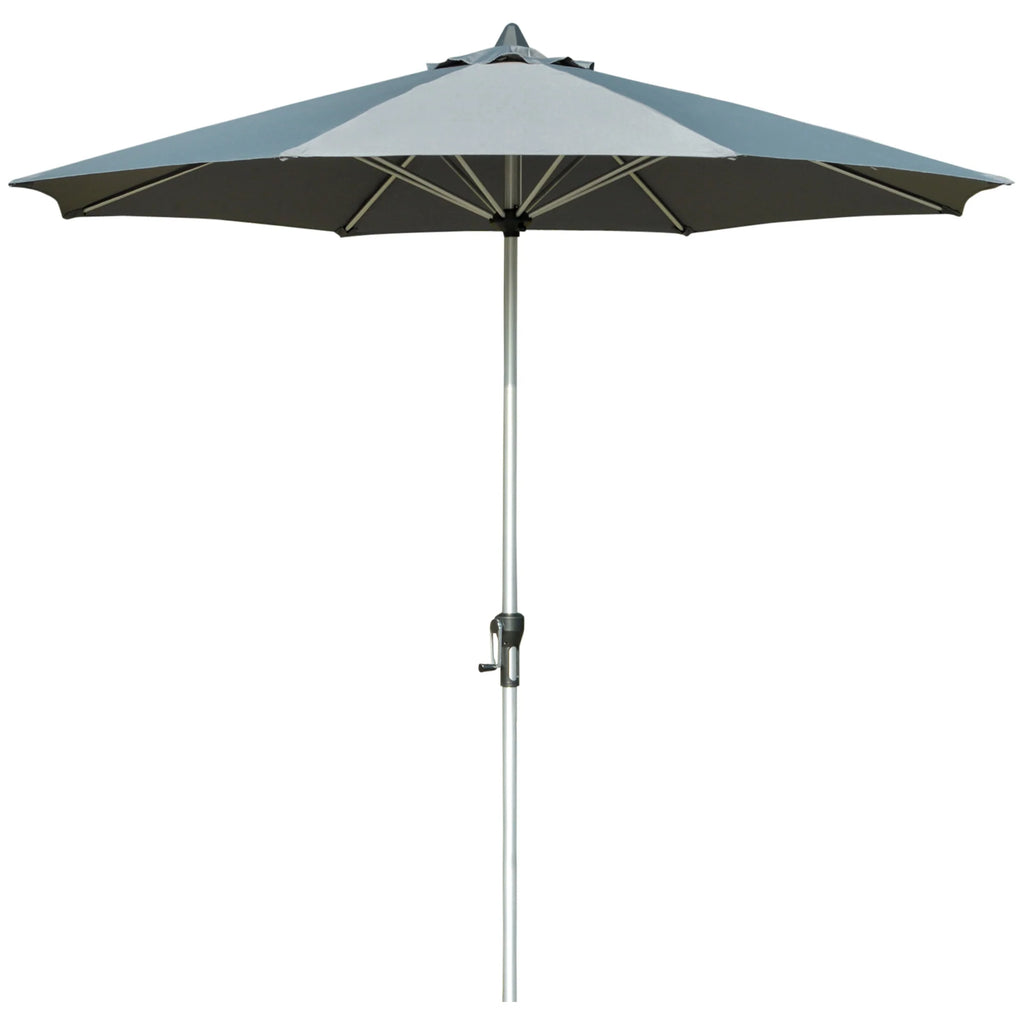 Outsunny Parasol 2,7 m Donkergrijs met Zwengel & UV-bescherming