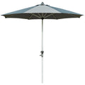 Outsunny Parasol 2,7 m Donkergrijs met Zwengel & UV-bescherming