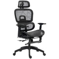 HOMCOM Bürostuhl ergonomisch verstellbar mit Liegefunktion