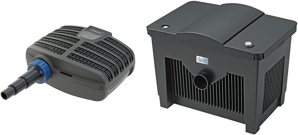 OASE 51096 Filter- en beeklooppomp AquaMax Eco Classic 5500, 5300 l/u pompcapaciteit, energiebesparende beeklooppomp, vijverpomp, filter, pomp, beekloop, donkergrijs