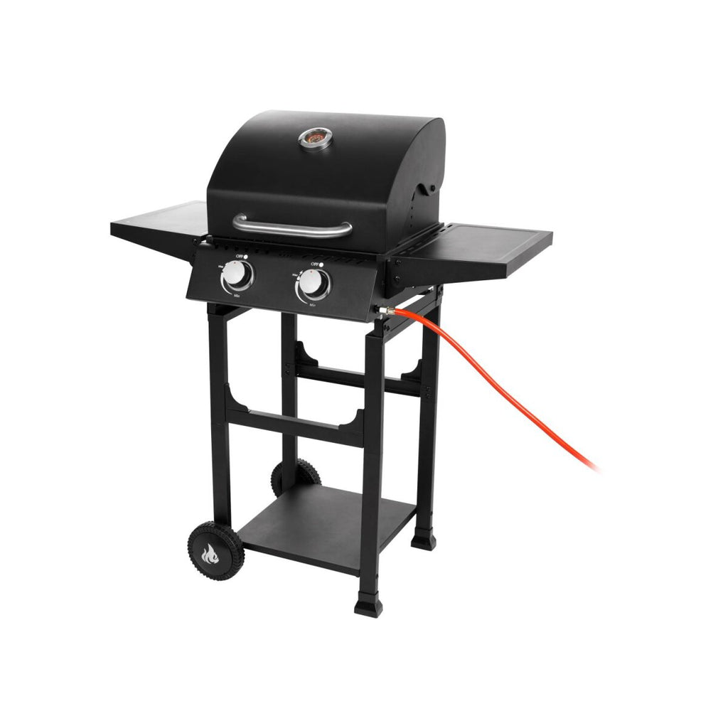 GRILLMEISTER Gasbarbecue 2-pits "Memphis", met warmhoudrooster - B-keus als nieuw